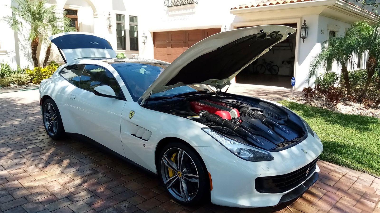 Ferrari GTC4Lusso engine bay, fully detailed